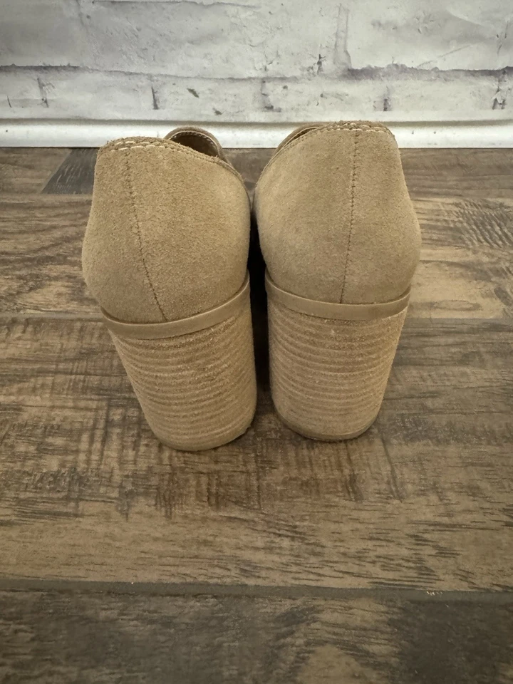 Joie Size 8 Wevenly Tan leather Chunky Block Heel Pump Shoe - Image 4 of 4