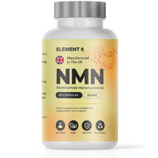 Element 5 NMN | 500mg | 2 Month Supply | 100% Purity | Nothing but NMN