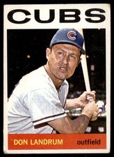 1964 TOPPS DON LANDRUM CHICAGO CUBS #286 VG-VG+