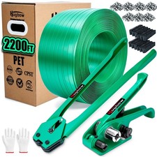 Banding Strapping Kit, Heavy Duty Pallet Packaging Kit with 1500lbs 5/8" x 2...