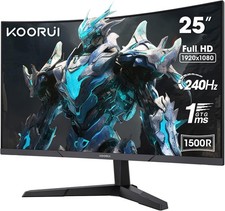 KOORUI 25 Inch Curved Gaming Monitor 240Hz FHD 25"/FHD/240Hz/Curved
