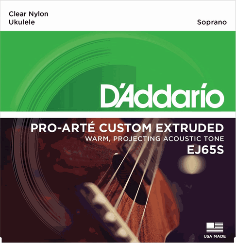 D'Addario Pro Arte Custom Extruded Clear Nylon Soprano Ukulele Strings EJ65S - Picture 2 of 3