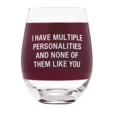 About Face Designs Personalities Wine Glass