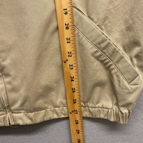 Vintage Cutter Buck Jacket Mens XLarge Brown Khaki Bomber Zip Up Grandpa Cotton - Picture 11 of 20