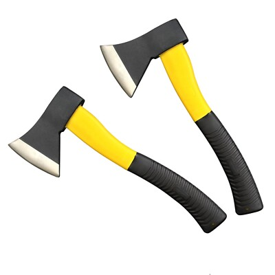 #ad Set of 2 HATCHETS 14quot; Heavy Duty Fiberglass Survival Hiking Camping Axes $24.99