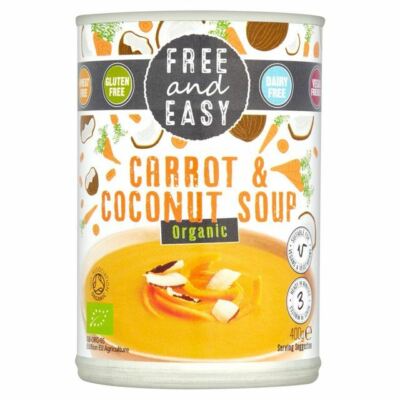 Free & Easy Free From Dairy Free Organic Carrot & Coconut Soup - 400g (0.88 lbs)