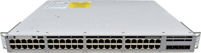 Cisco Catalyst C9300L-48P-4G-E 48-Port PoE+ GE Switch 4x 1G SFP 1x PSU Rack Ears