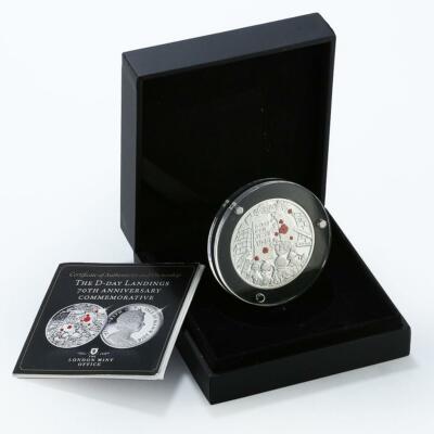Isle of Man 1 crown 70th Anniversary of D Day WWII Soldiers silver