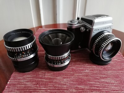 Pentacon Six medium format camera with Zeiss Lenses and Arax