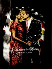 M _ A Moment in history jan 20 2009 obama and first lady michelle T-Shirt Black