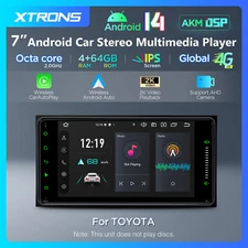 7" Android 14 4+64G Car GPS Radio Stereo CarPlay for Toyota RAV4 Corolla 4Runner