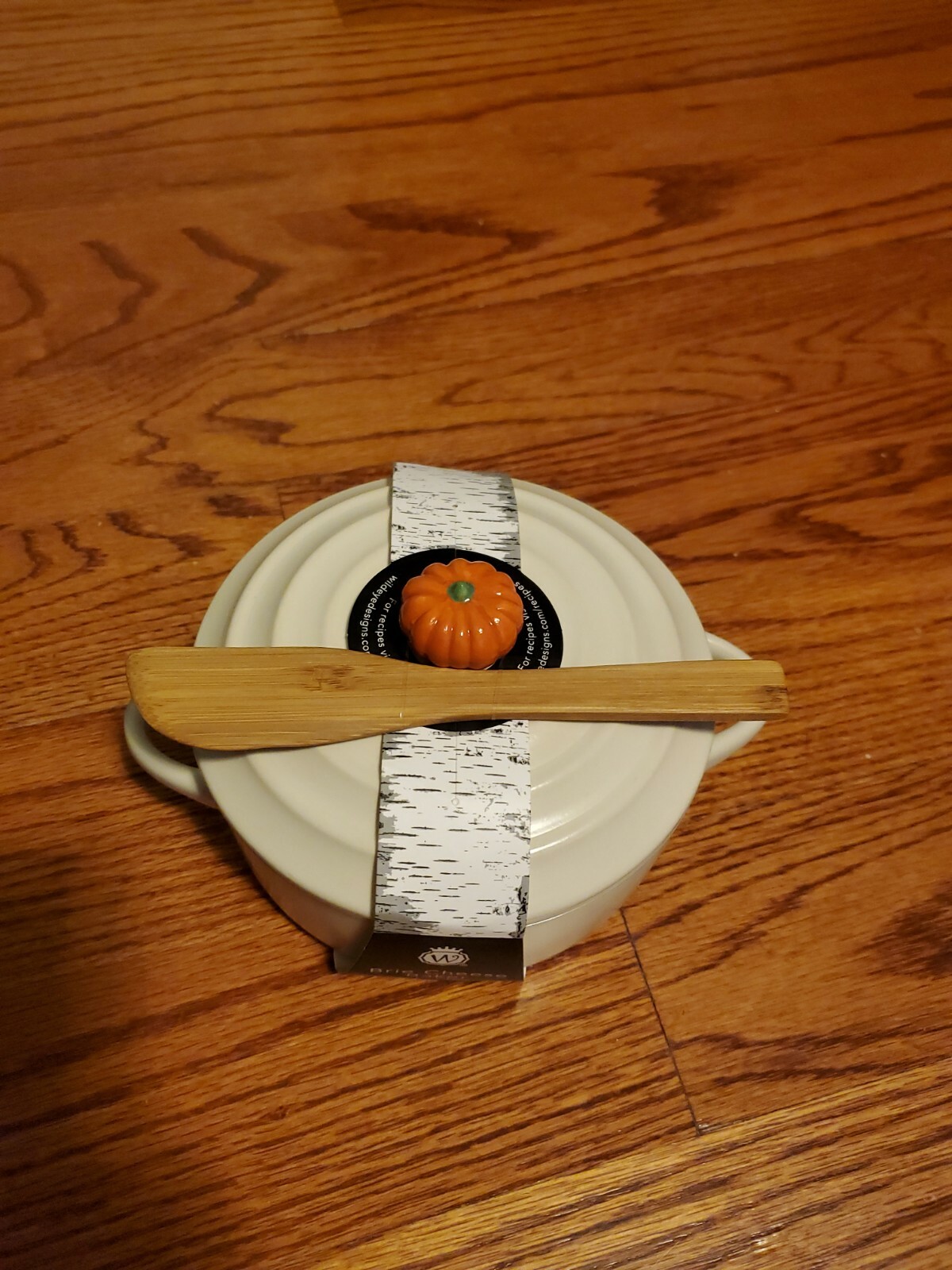 HALLOWEEN WILD EYE DESIGNS BRIE CHEESE BAKER/SPREADER JACK O'BRIE White