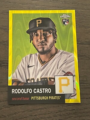2022 Topps Chrome Platinum Yellow Ray Wave Rodolfo Castro RC #365 Pirates /250