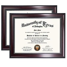 GraduationMall 8.5x11 Certificate Diploma Frame, UV Protection Acrylic, Mahogany