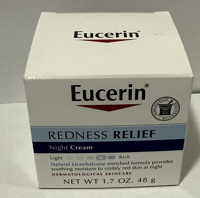 Eucerin Redness Relief Night Cream Dermatological Skin Care Night Creme New
