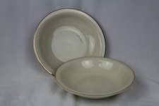 2 Rosenthal Continental Aida Cream 3652 Desert Bowl Borde Dorado Alemania 5.25"