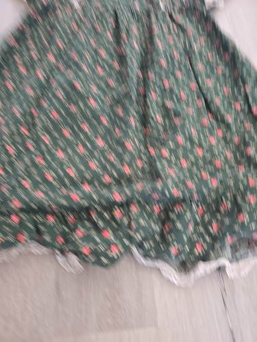 vtg peaches n cream girls 4-5T velvet large collar dress prairie peasant - Picture 2 of 10
