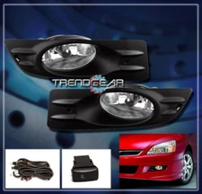FOR 2006 2007 HONDA ACCORD EX LX COUPE 2DR BUMPER CHROME FOG LIGHT LAMP+BULB SET
