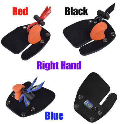 Archery Soft Leather Finger Tab Protector Guard Hunting Practice Left/Right Hand
