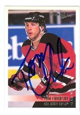Tom Chorske autographed Hockey Card (New Jersey Devils) 1994 Topps Premier #131