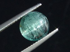 Indigolith Blauer Turmalin Katzenauge 2,44 Ct. Rund Cabochon (2941t)