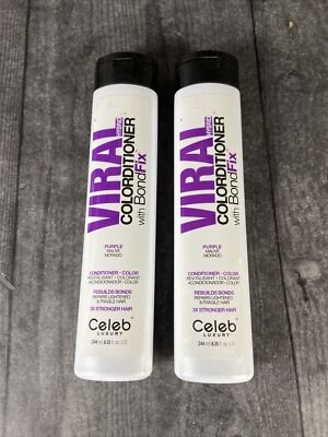 NEW 2 Pack Celeb Luxury Viral Hybrid Purple Haircolor Conditioner 8.25 oz