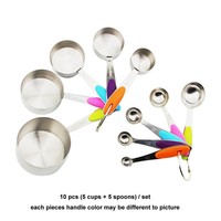 10pcs Measuring Cups And Spoons Set Stainless Steel For Kitchen Cooking Bakin... on sale 10pcs Measuring Cups And Spoons Set Stainless Steel For Kitchen Cooking Bakin... on sale