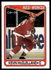 1990-91 O-Pee-Chee #389 Kevin McClelland Detroit Red Wings Hockey Card