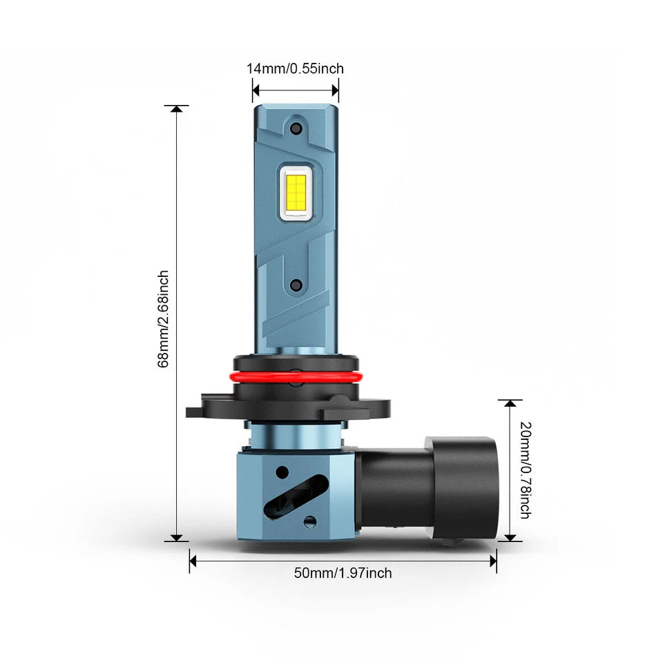 6000K LED Headlight Bulbs High&Low Lights For Honda Civic Sedan 4-Door 2004-2015 - Image 2 of 4