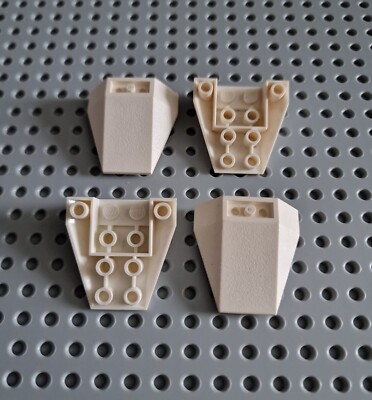 LEGO Keilstein Rumpf 4x4 weiß 4 stk white Wedge Inverted Curved 4855 A154