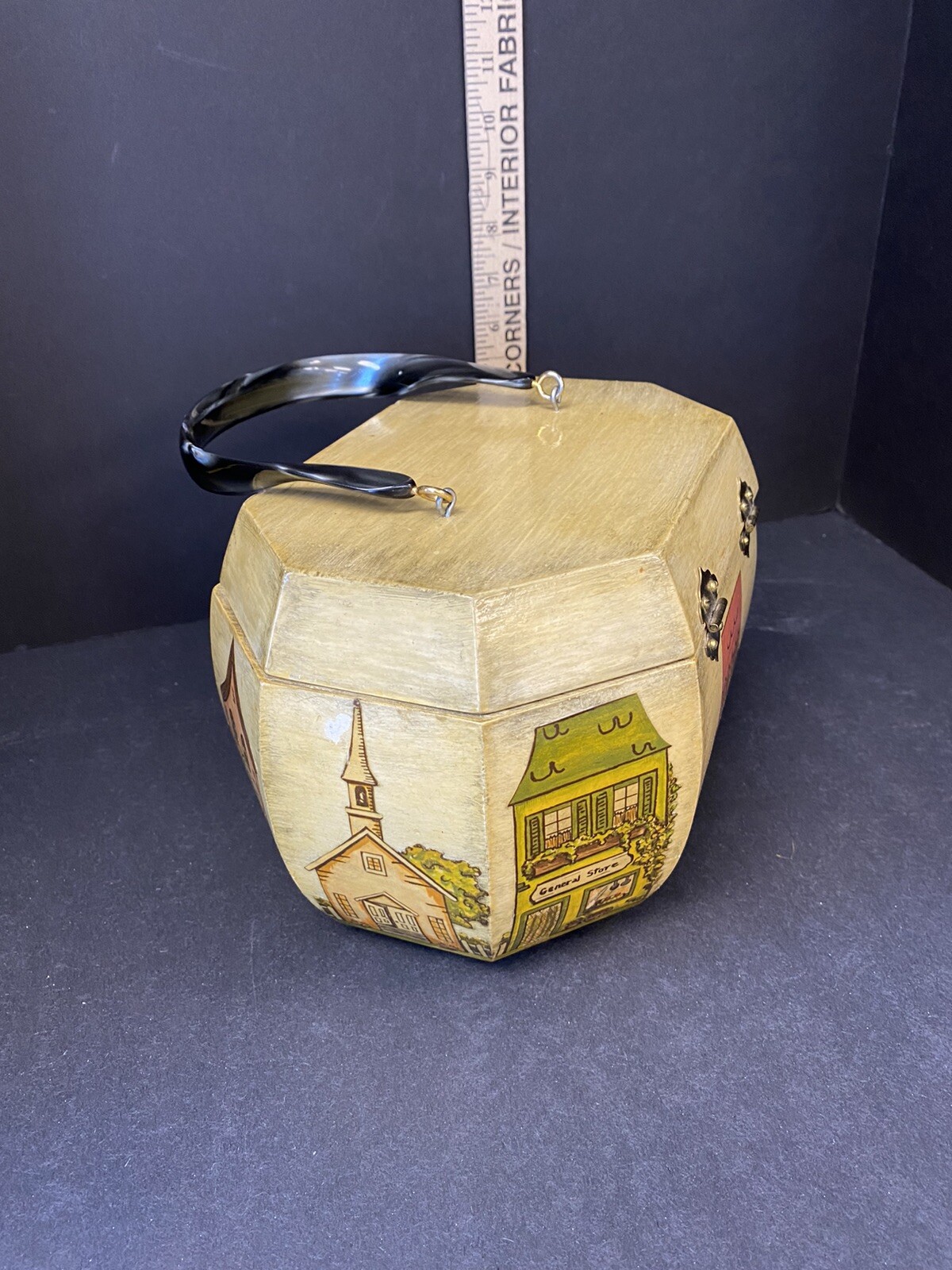 Handmade Wooden Purse/Box 9x6 Cottagecore Sewing Box Gem