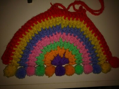 Wandbehang Regenbogen gehäkelt