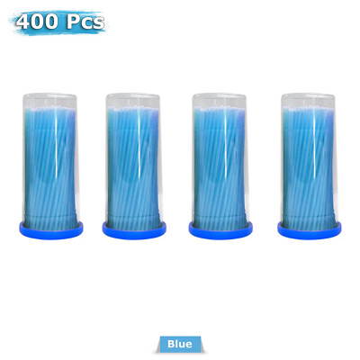 400 Microbrush Micro Brush Applicator Tips for Makeup Eyelash Dental Super Fine