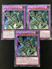 YUGIOH ULTIMATE ANCIENT GEAR GOLEM SECRET RARE! X3 1ST SGX1-END21 (NM) 