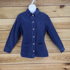 Blair Corduroy Button Up Jacket Womens Size M Blue 100% Cotton Pockets Outerwear