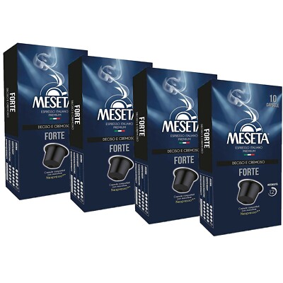 Meseta Forte Compatible Italian CoffeeFor Nespresso Orignaline - 40 Capsules