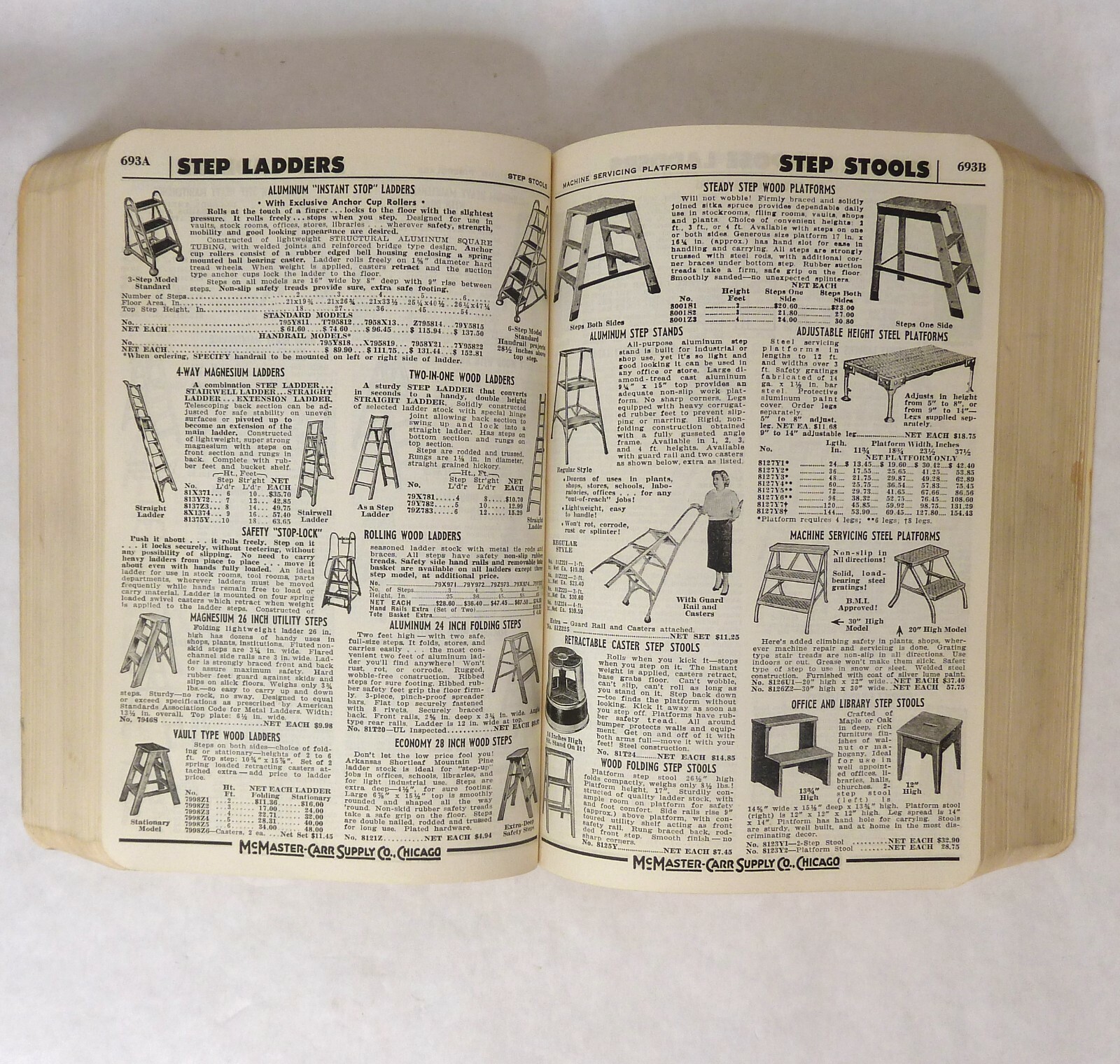 1964 McMaster Carr 70 Supply Catalog Tools ASBESTOS Categories Pulleys