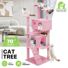 Cat Tree Cat Tower Large Kitten Playing Condo House 70" Multi-Level Tipping Rope