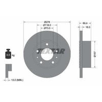 Textar 2X Bremsscheibe Hinten Ø276 Mm Voll FüR Iveco Daily III