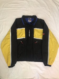 tommy hilfiger black and yellow jacket