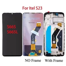 6.6" For Itel S23 S665 S665L LCD Display Touch Screen Digitizer Assembly W/Frame