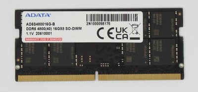 ADATA SO-DIMM 16 GB (1x16GB) AD5S480016G-B /-S PC5-38400S DDR5-4800 RAM (#33430)