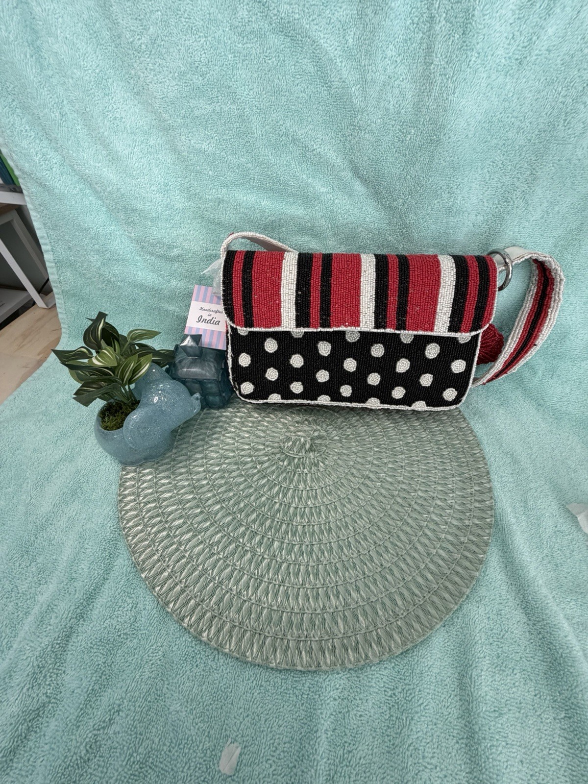 Adorable HANDCRAFTED IN INDIA  Beaded  Shoulder Bag