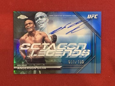 2025 Topps Chrome UFC Octagon Legends Autographs Anderson Silva #OLA-AS /150