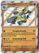 LUCARIO 174/091 SHINY RARE PALDEAN FATES POKEMON HOLO NEAR MINT on eBay