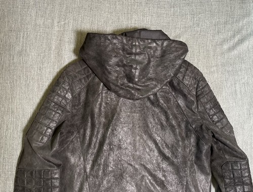Men’s Balmain Biker Jacket Black Suede Zippers - Size US Medium / EUR 48 - Picture 10 of 15