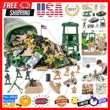 Army Men Toys for Boys 8-12, Military Soldier Army Base 160 Pcs Set Including...