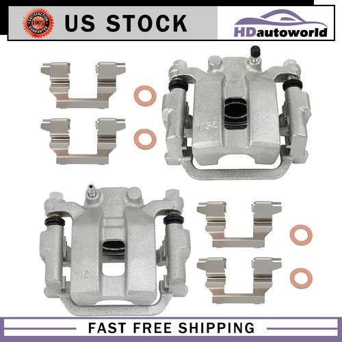 2X Rear Brake Calipers With Brackets Kit Fits Infiniti G35 350Z 2003 2004 2005 - Picture 4 of 8