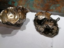 WMF Zucker Milch Set m. Tablett +Obstkorb Vegetabile Form -  sehr selten