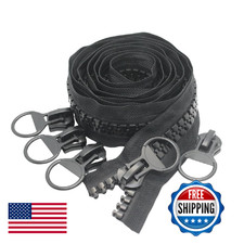 YaHoGa 20 Super Large Plastic Zipper Heavy Duty Zippers by The Yard Bulk 10 Yar
